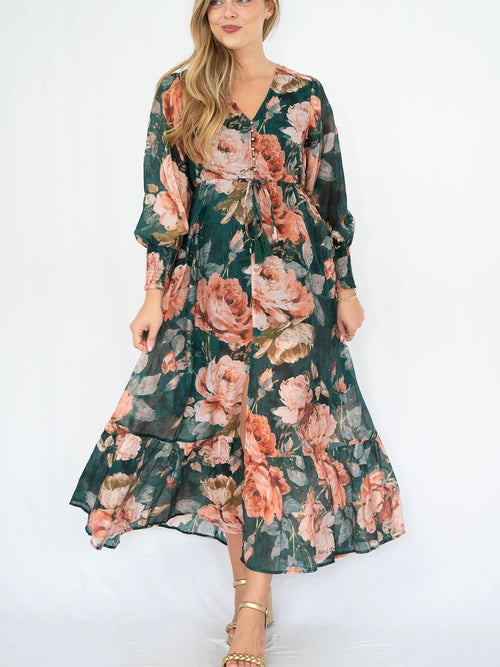 Rose Garden Selma Maxi Dress- Emerald