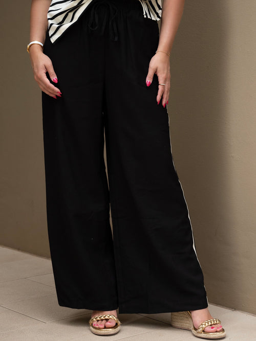 Raven Stripe Black Pants