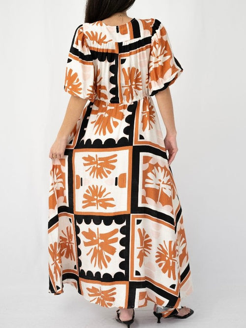 Selma Flower Block Dress