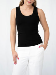 Cotton Rib Tank- Black