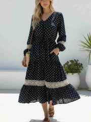 Raina Lace Dress- Navy
