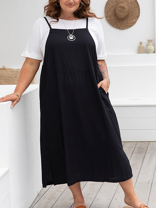 Apron Dress- Black