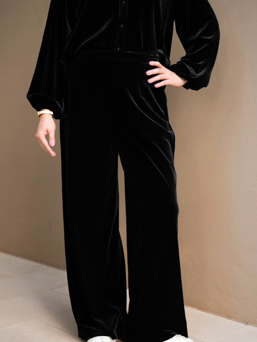 Velvet Pants- Black