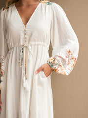 Olive Floral Lace Dress