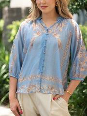 Olivia Blouse- Blue