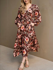 Choc Floral Selma Dress