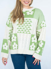 Patchwork Flower Knit