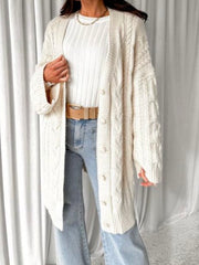 Cable Oversized Cardi- Cream