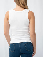 Cotton Rib Tank- White