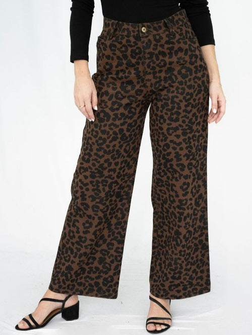 Brown Leopard Jeans