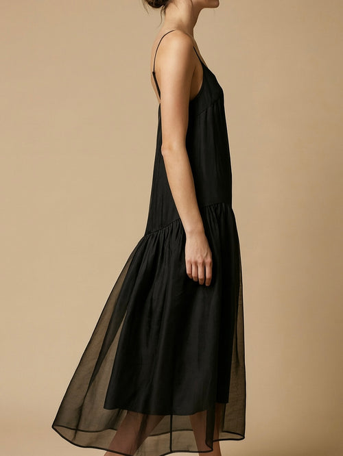Trudi Slip Dress- Black