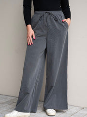 Pinstripe Trousers- Grey