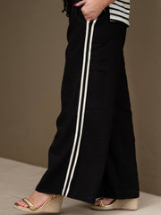 Raven Stripe Black Pants