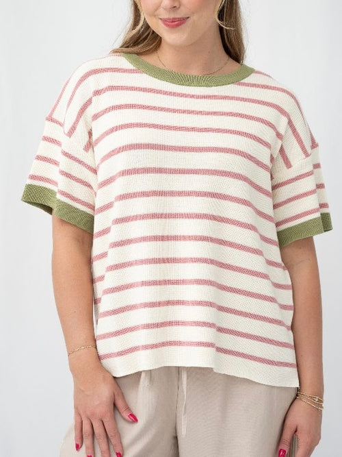 Colour Block Knit Tee