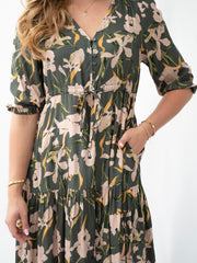 Wild Iris Selma Dress- Green