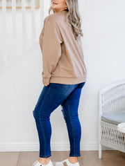 Star Sequin Sweat- Beige