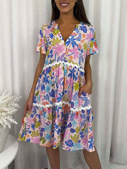 Jordie Dress- Multi Print