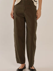 Barrel Leg Chinos- Khaki