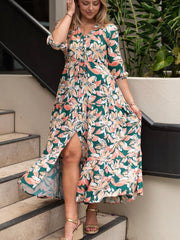 Lexi Floral Selma Dress- Green