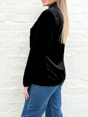 Velvet Blazer- Black