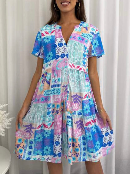 Reva Dress- Purple/Blue