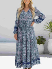 Mandy Dress- Blue/White