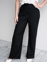 Bamboo Linen Trousers- Black