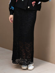 Lace Skirt- Black