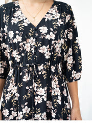 Liv Floral Navy Dress