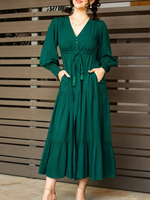 Selma Peacock Green Dress