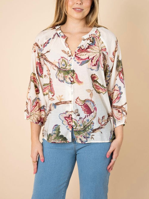 Filigree Print Blouse
