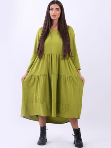 Ella Cotton Dress- Olive