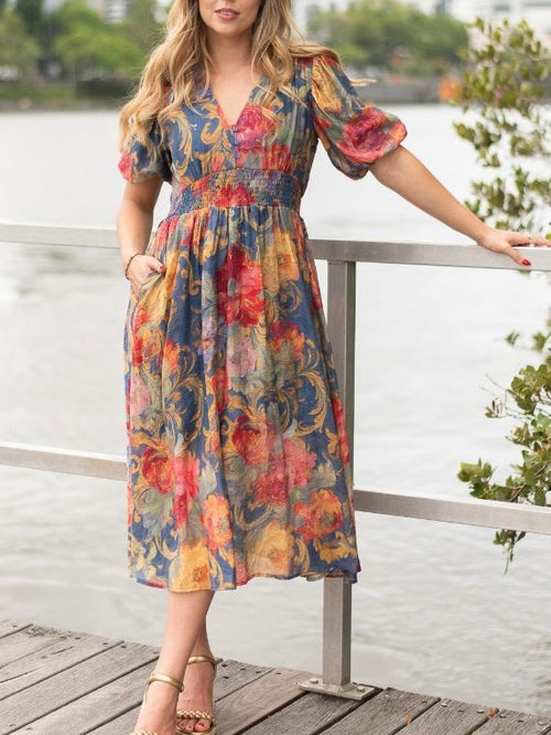 Baroque Rose Blossom Dress