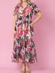 Wild Iris Selma Dress- Pink