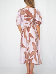Phoebe Kivari Neck Dress- Soft Lilac