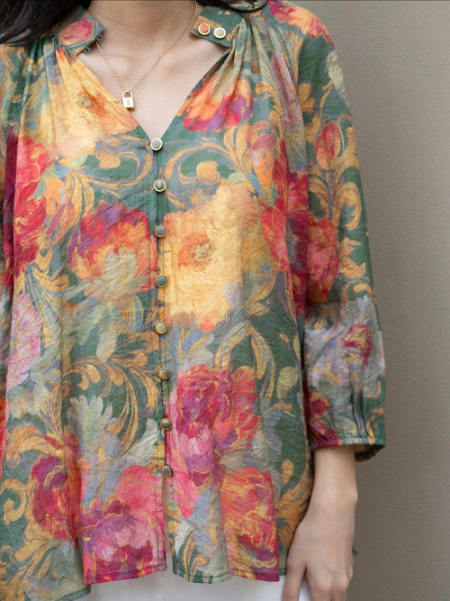 Baroque Rose Blouse