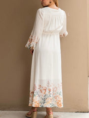 Olive Floral Lace Dress