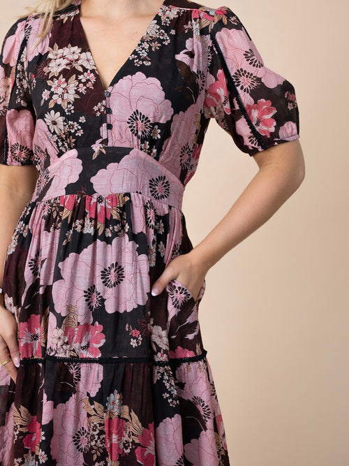 Antique Floral Lace Detail Dress
