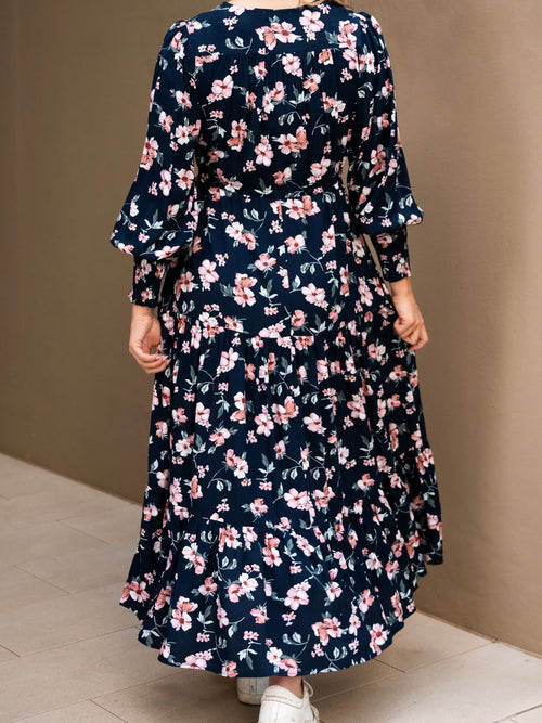 Selma Navy Floral Dress
