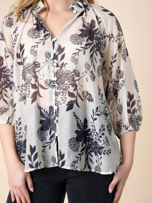 Ink Flower Blouse