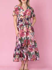 Wild Iris Selma Dress- Pink