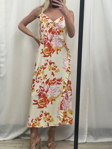 Selma Patchwork Short Dress- Pink