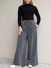 Pinstripe Trousers- Grey