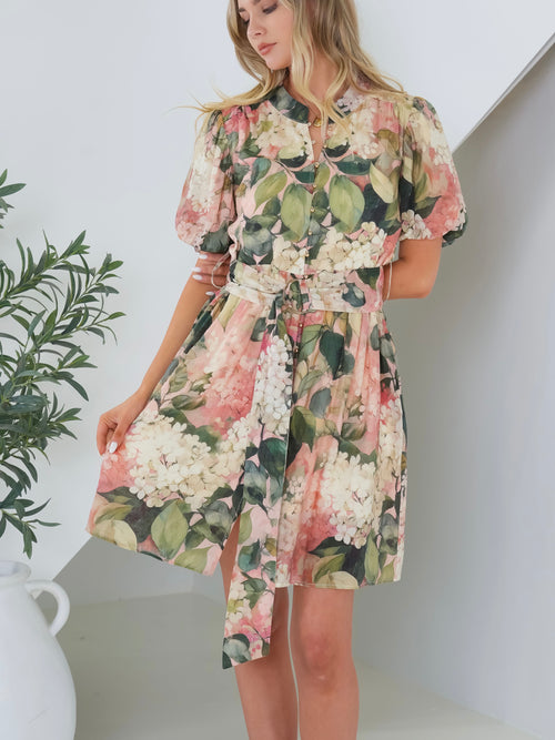 Wisteria Gold Ball Button Dress