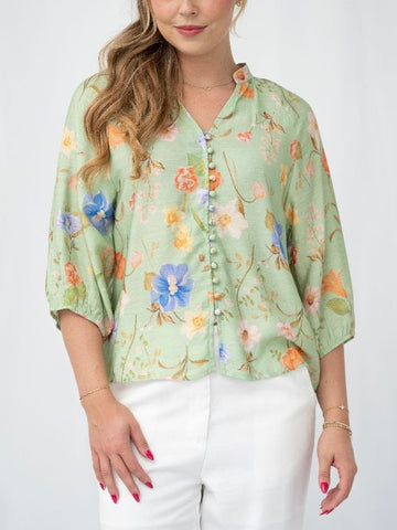 Crepe Knit Yarn Top- Terracotta