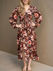 Choc Floral Selma Dress