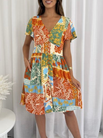 Marseille Ditsy Midi Candace Dress