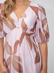 Phoebe Kivari Neck Dress- Soft Lilac