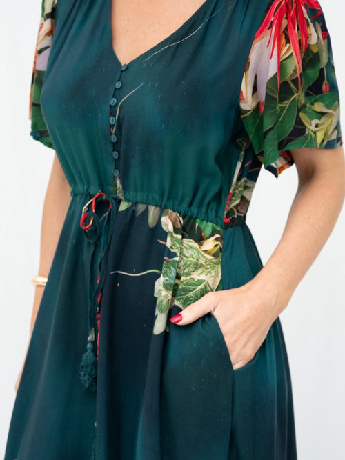Foster Green Floral Maxi Dress