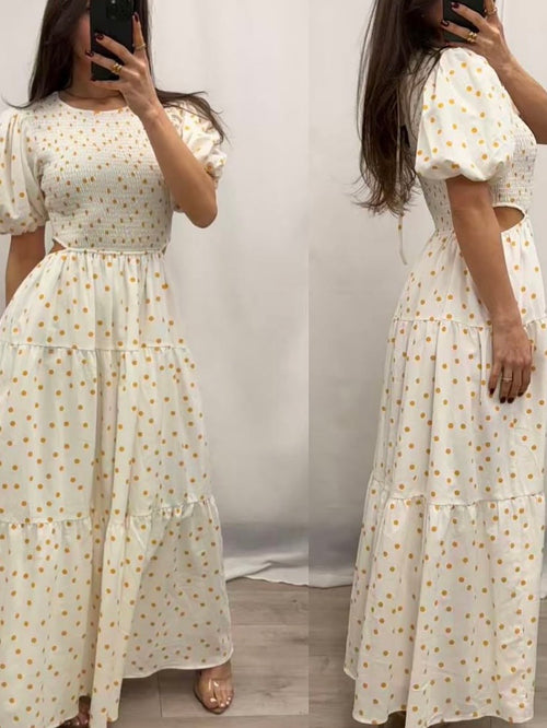Danni Cut Out Dress- White